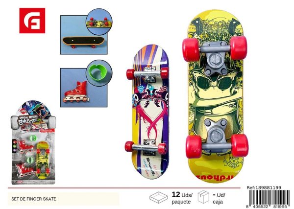 Set de juego de finger skate - Juguete creativo para aprender y divertirse