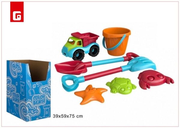 Set de juguetes de playa camión 18 cm - Juguetes de verano