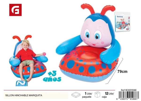 Sillón hinchable mariquita - Diversión infantil en la piscina