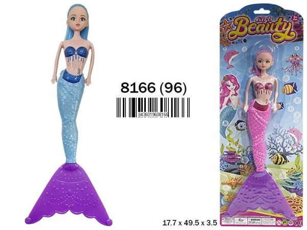 Sirenita grande en blister (24)(96) - Muñeca en blister para niñas