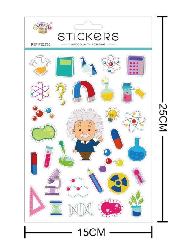 Stickes "Ciencia" 15x25 cm - Adhesivos educativos y divertidos