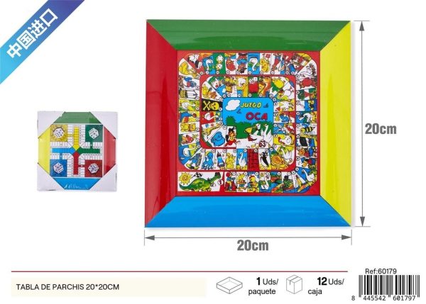 Tablero de parchís para 4 personas 27*27 cm - Juguetes y juegos de mesa