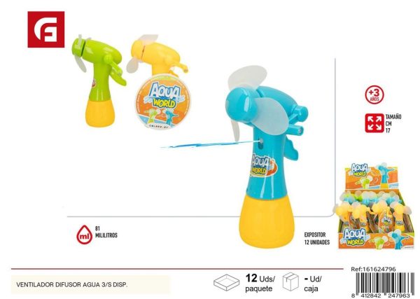 Ventilador difusor de agua 3/S surtidos - Juguetes de verano