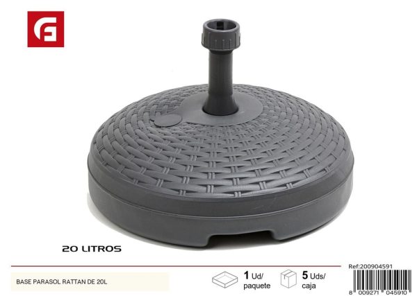 Base parasol Rattan de 20L - Accesorios de verano