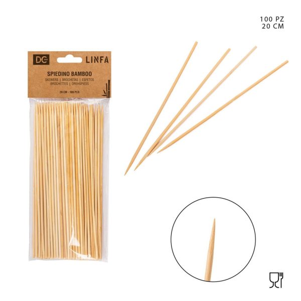 Brochetas de bambú 3MMX20CM 100 PZ - Accesorios de cocina