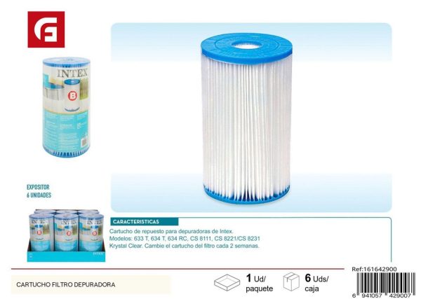 Cartucho de filtro para depuradora de piscina