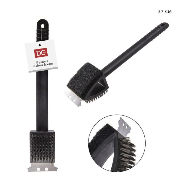 Cepillo 3 en 1 para limpieza de parrilla 37 cm - Utensilios de barbacoa