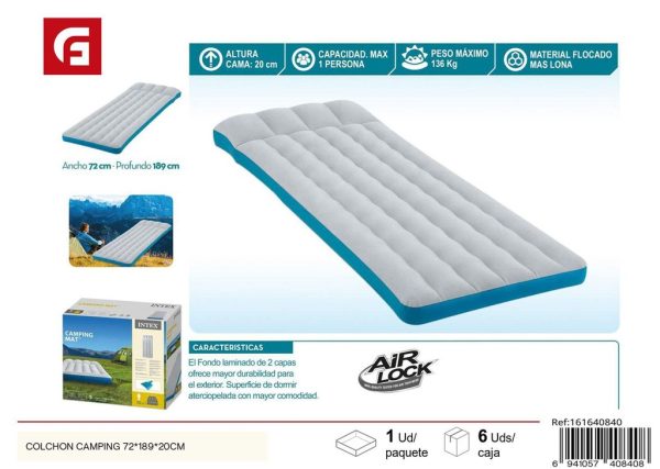 Colchón camping 72x189x20 cm - Colchones inflables