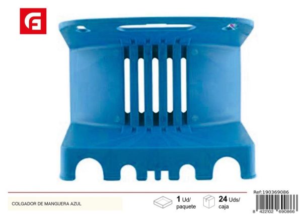 Colgador de manguera azul - Jardinería y colgadores
