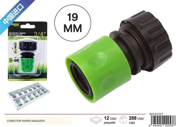 Conector rápido para manguera ¾ - Accesorios de jardinería