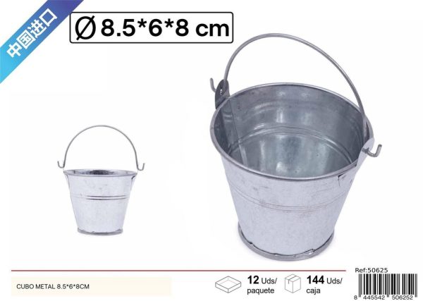 Cubo decorativo metálico 8.5*6*8cm - Complementos para el jardín