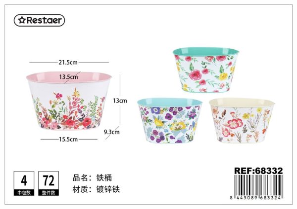 Cubo estampado 21.5L*13.5W*13H-B:15.5*9.3 - Artículos de regalo