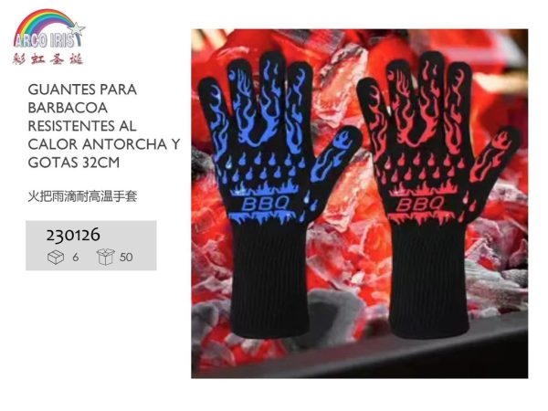 Guantes para barbacoa resistentes al calor 32cm