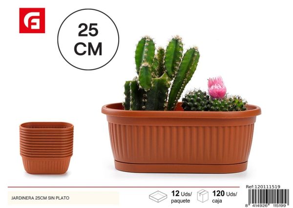 Jardinera 25 cm sin plato - Decoración para plantas
