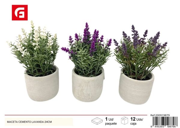 Maceta de cemento lavanda 24cm - Accesorios para jardín