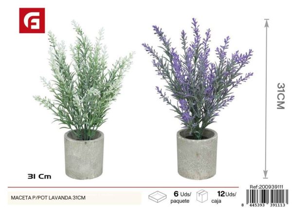 Maceta de lavanda P/pot de 31 cm - Decoración para jardines