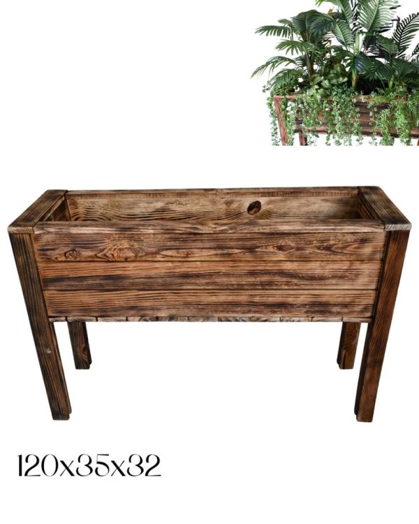 Maceta de madera para adornos - Decoración y jardinería