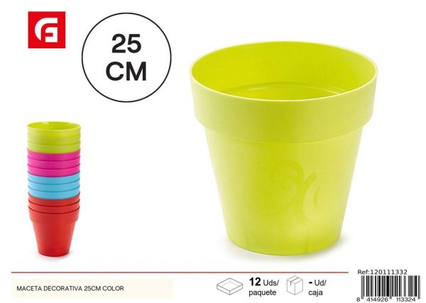 Maceta decorativa de plástico de 25cm - Accesorios para plantas