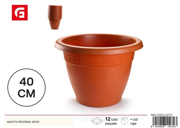 Maceta redonda 40cm - Plásticos para el hogar