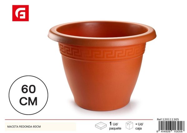 Maceta redonda 60 cm de plástico - Decoración exterior