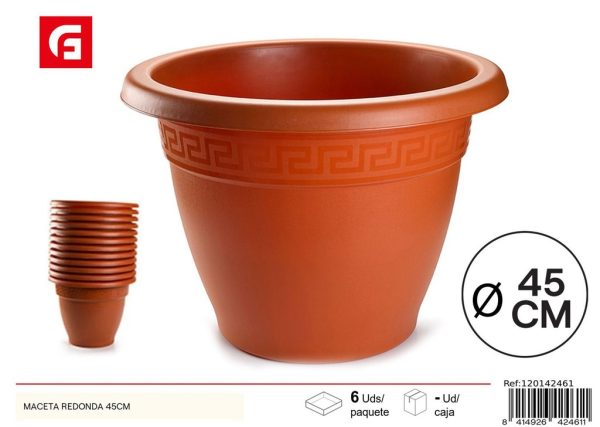 Maceta redonda de plástico de 45 cm - Plásticos del hogar