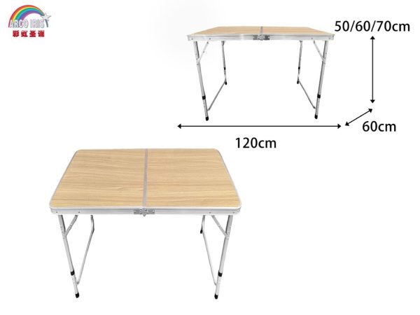 Mesa plegable 120x60x55/60/70 cm - Mobiliario y camping