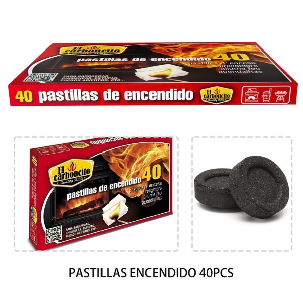 Pastillas encendido el carboncito 40uds - Accesorios para parrilla