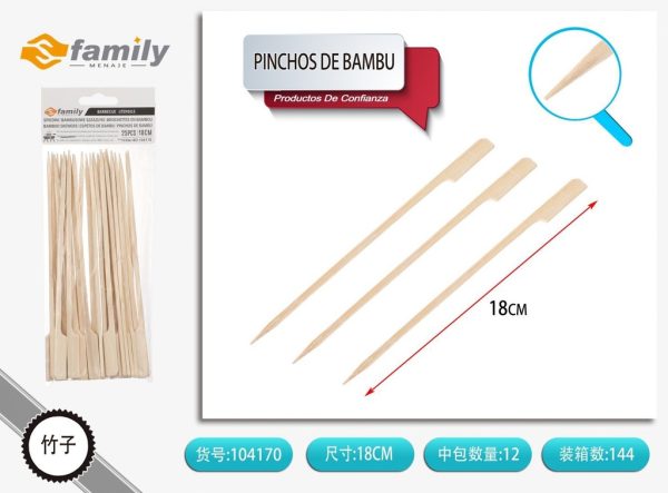 Pinchitos de bambú 18cm 25 piezas - Accesorios para barbecue