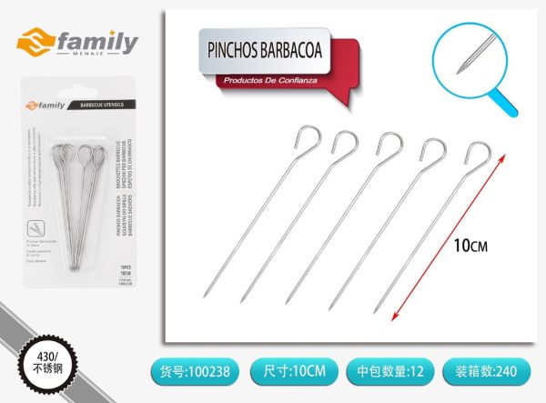 Pinchos de barbacoa 10 cm 10 piezas - Accesorios de cocina
