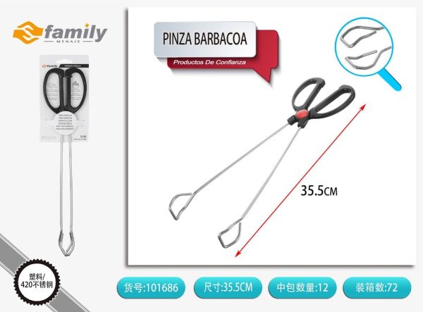 Pinza barbacoa de acero inoxidable 35 cm - Accesorios de barbacoa