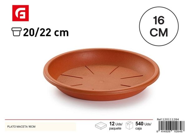 Plato maceta 16 cm - Decoración para macetas