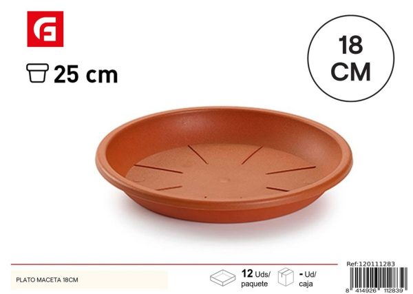 Plato maceta 18 cm - Artículos de plástico