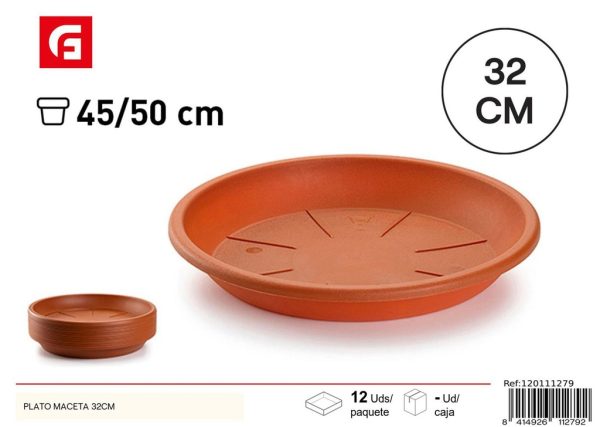 Plato maceta 32 cm - Utensilios de jardinería