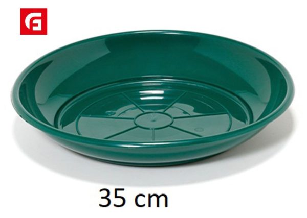 Plato maceta de 35 cm verde - Macetas y jardinería