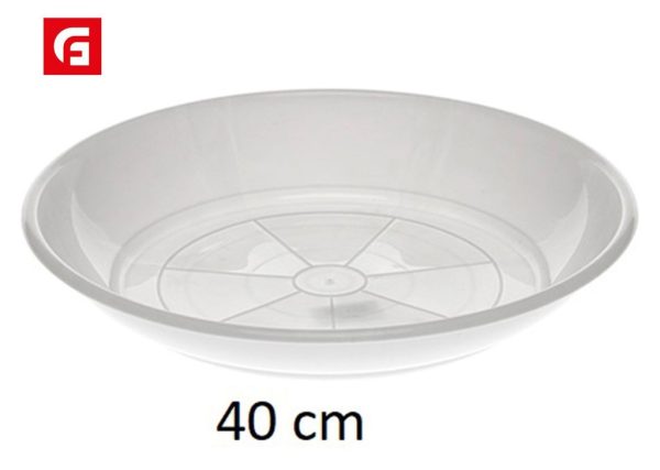 Plato maceta de 40 cm blanco - Macetas y jardinería