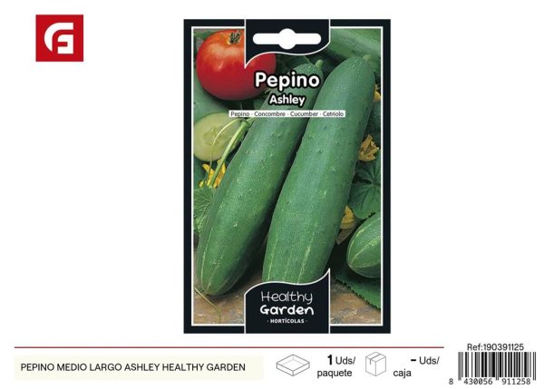 Semillas de pepino medio largo Ashley - Cultivo fácil en huerto