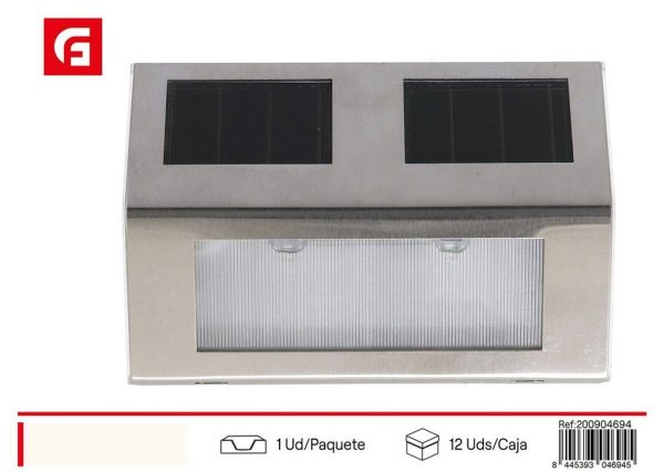 Set de 2 lámparas solares pared 2 LED cálido - Iluminación solar para jardín