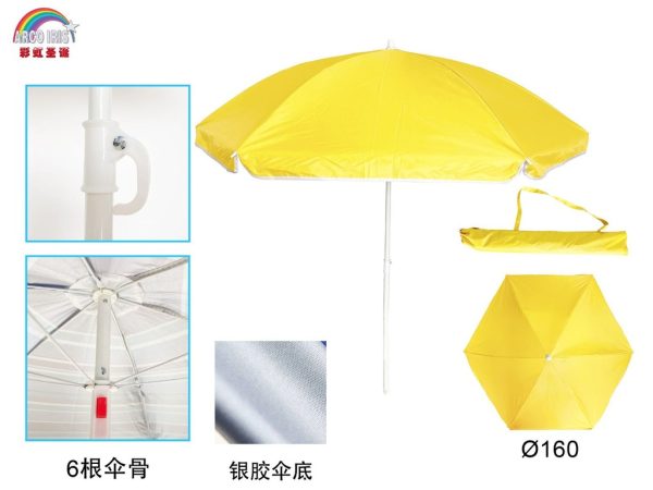 Sombrilla de hierro 160 cm - Parasol de playa - Imagen 3