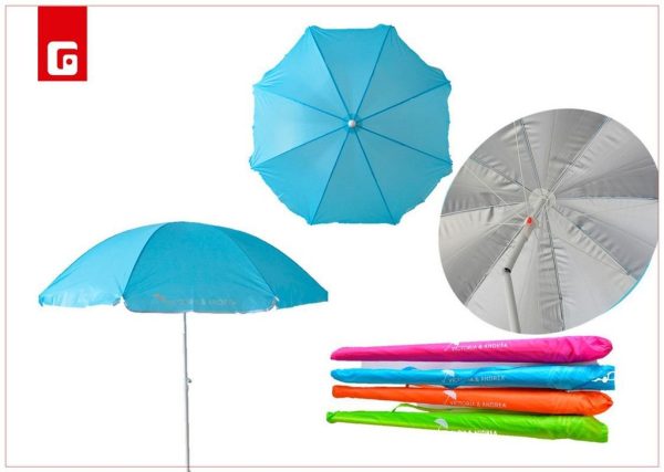 Sombrilla incluida 160 cm protección UV tela - Accesorios de playa