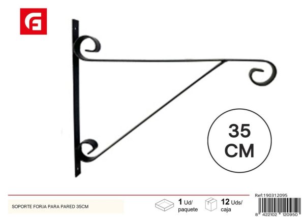 Soporte de forja para pared 35 cm - Accesorios decorativos para jardinería