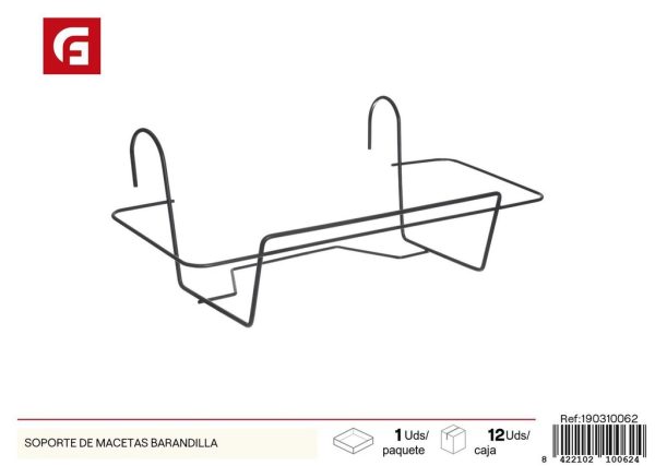 Soporte de macetas de barandilla - Accesorios de jardinería