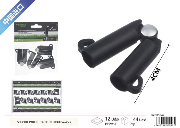 Sopote para tutor de hierro 8 mm 4 piezas - Accesorios de jardinería