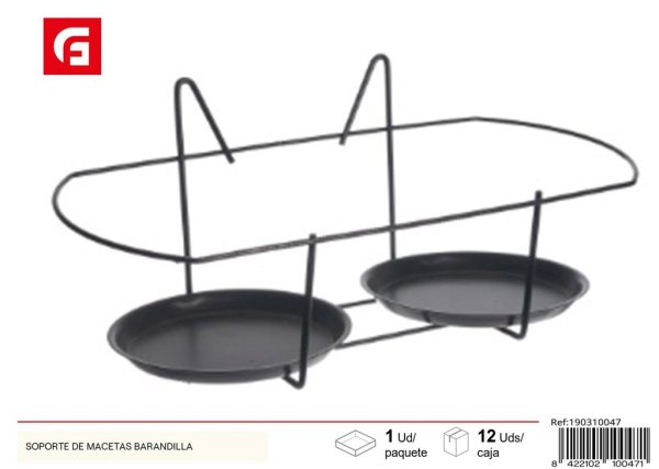 Sopporte de macetas barandilla - Accesorios de jardín