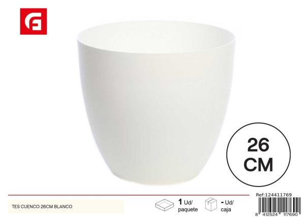 Taza de plástico de 26 cm blanca - Utensilios de cocina