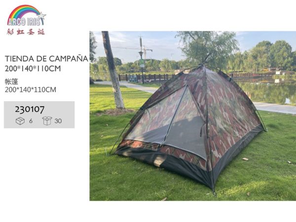 Tienda de campaña 200x140x110cm para acampada y senderismo