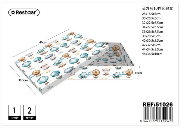 caja rectangular set de 10 piezas - Artículos de regalo - Imagen 5