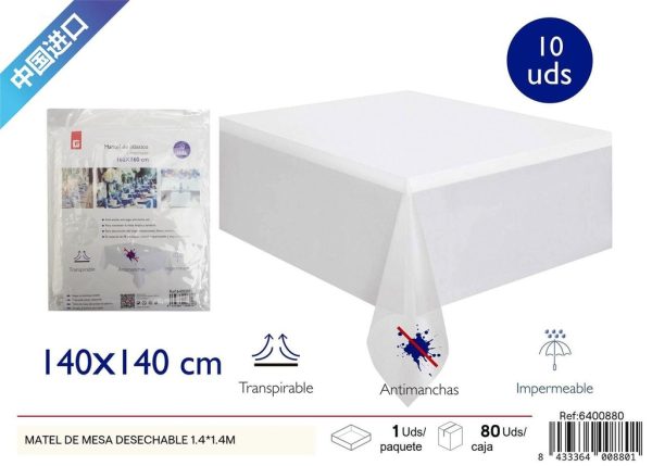mantel de mesa desechable 1.4*1.4m - Utensilios desechables