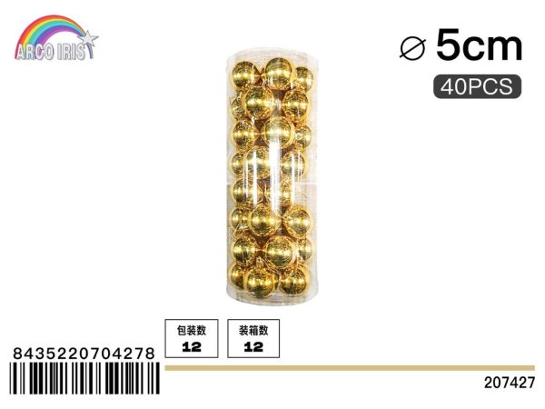 Bola Colgante de 5 cm Oro - Adornos navideños