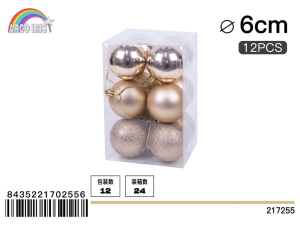 Bola Colgante de 6 cm Cobre Mezclado - Adornos navideños