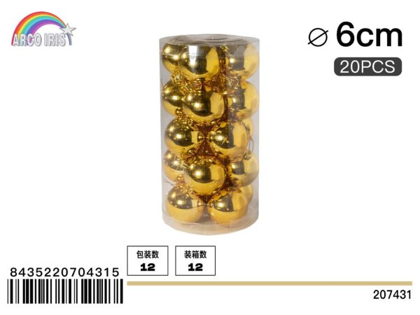 Bola Colgante de 6 cm Oro - Adornos navideños